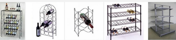 wine stainless stell wire shelving racks